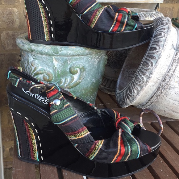 Carlos Santana Shoes - Carlos byCarlos Santana Festival Wedge Shoes Size8